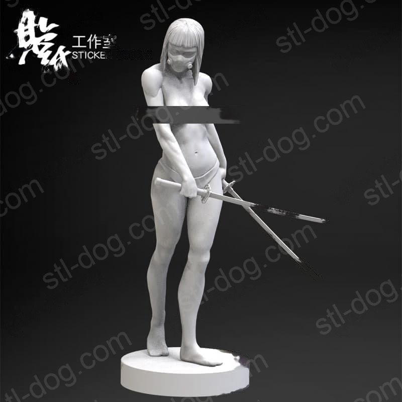 女战士 (Girls two blase) 3D打印图纸